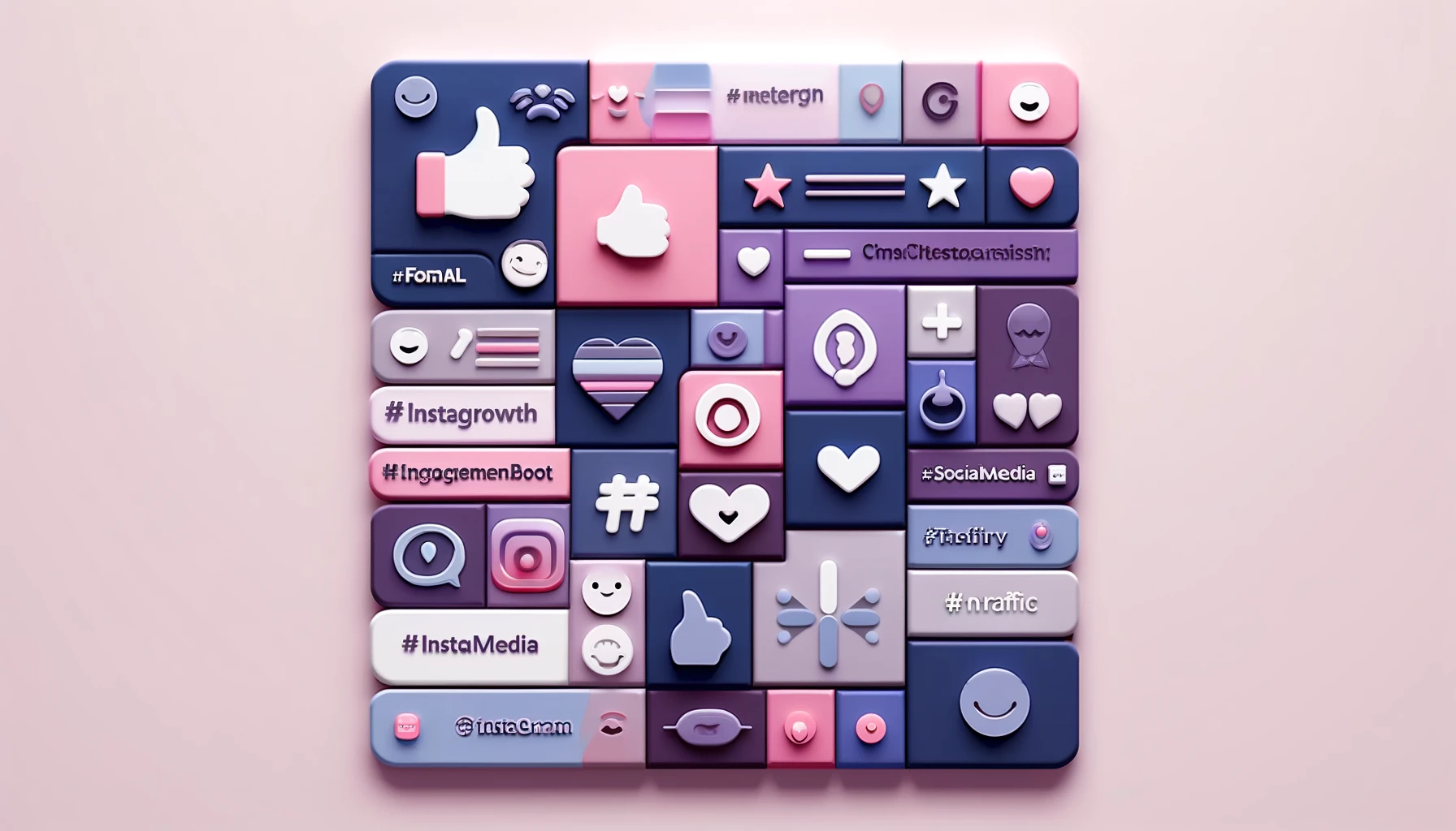 An AI generated formal engaging image of emojis and hashtags for Instagram