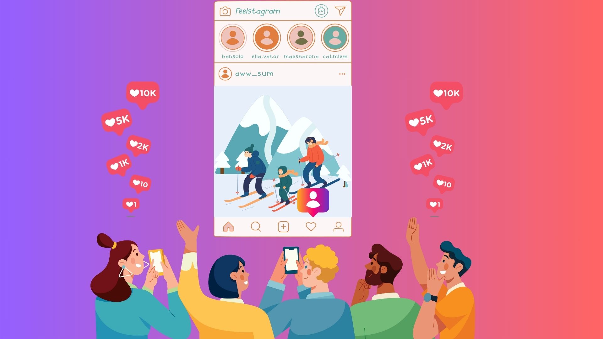 People following on instagram