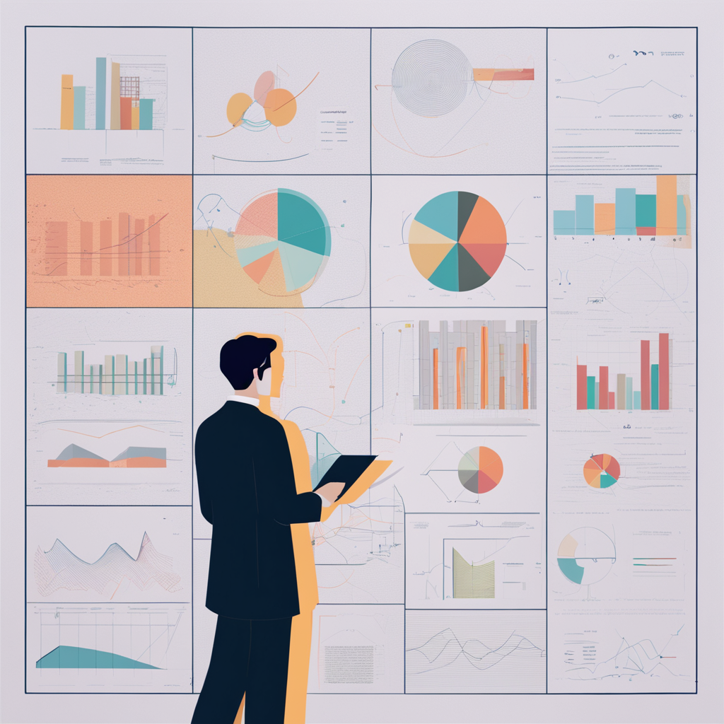AI generated image of analyzing data