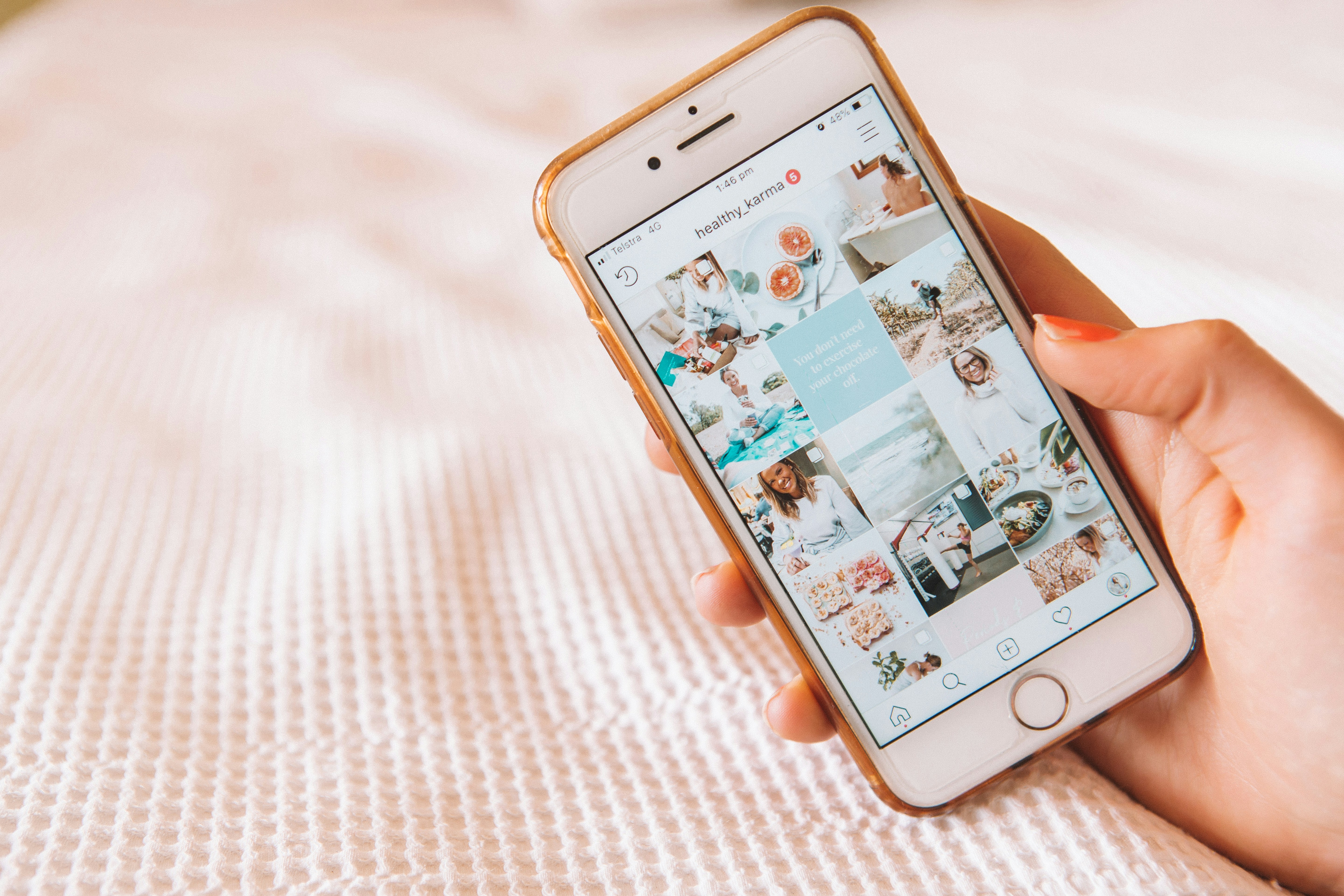 Influencer's instagram account