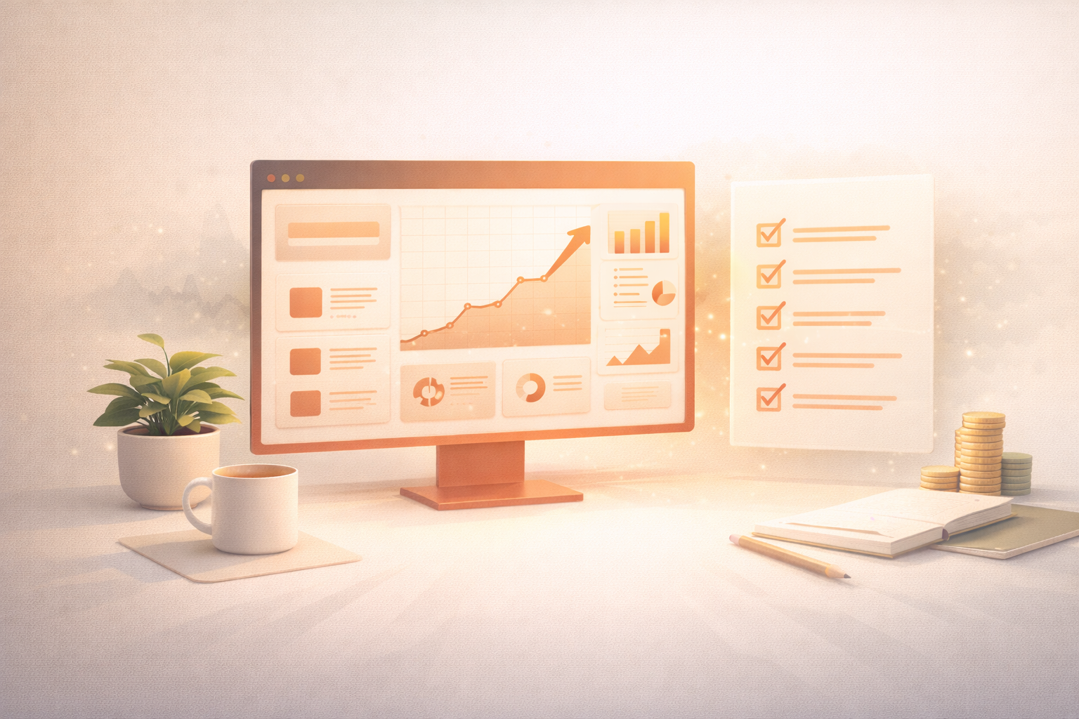 Illustration representing meaningful social media metrics compared to vanity metric spikes.