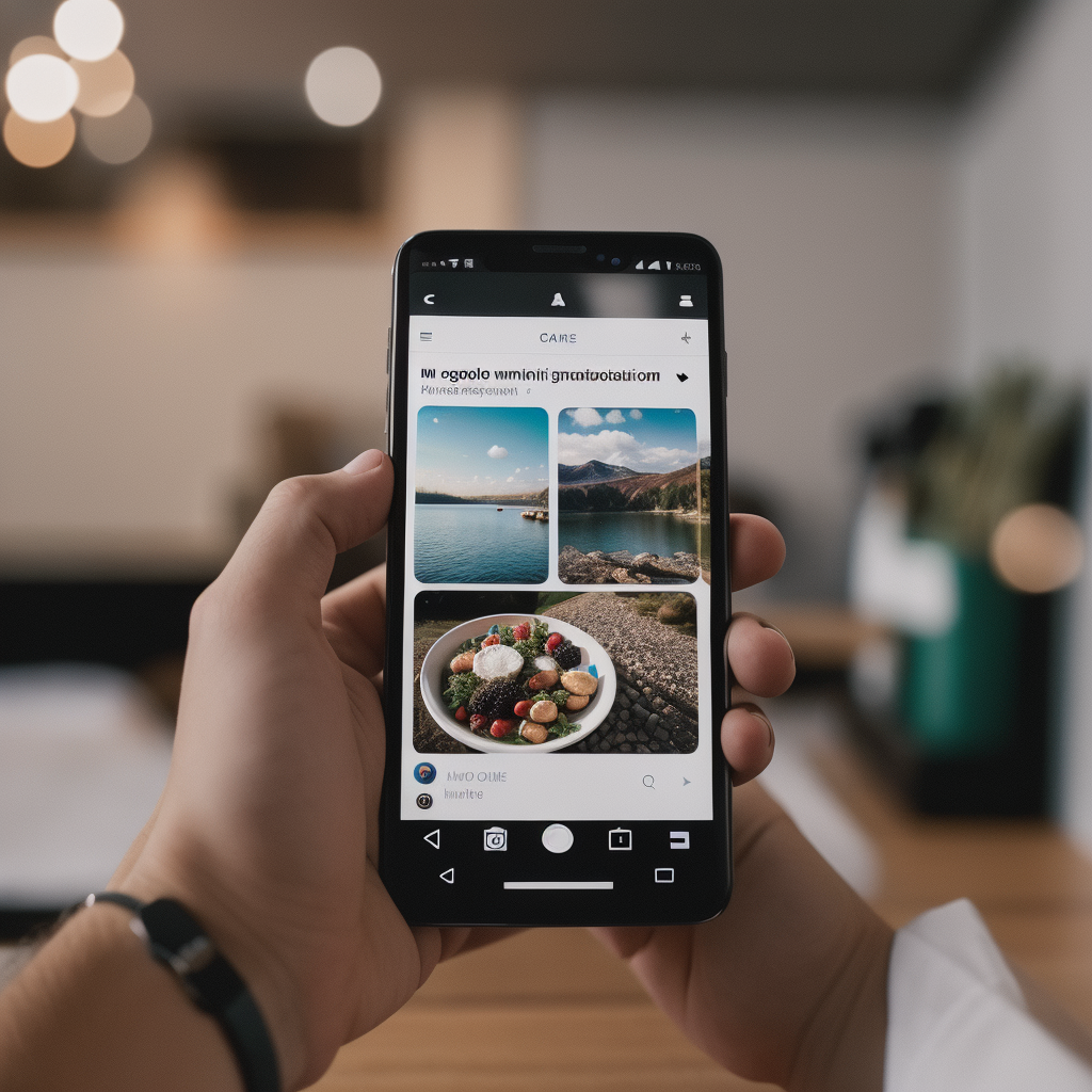 AI generated image of a social media feed
