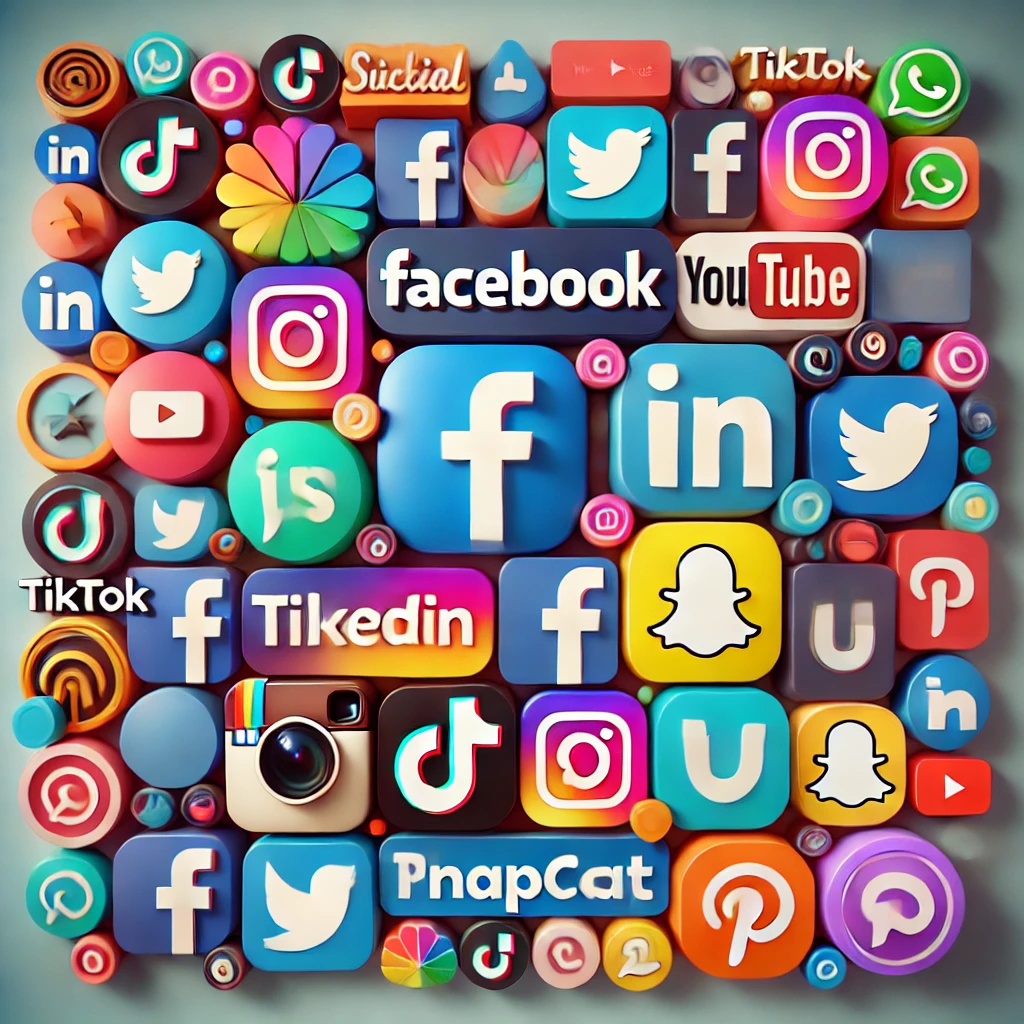 AI generated image of the different social media platform