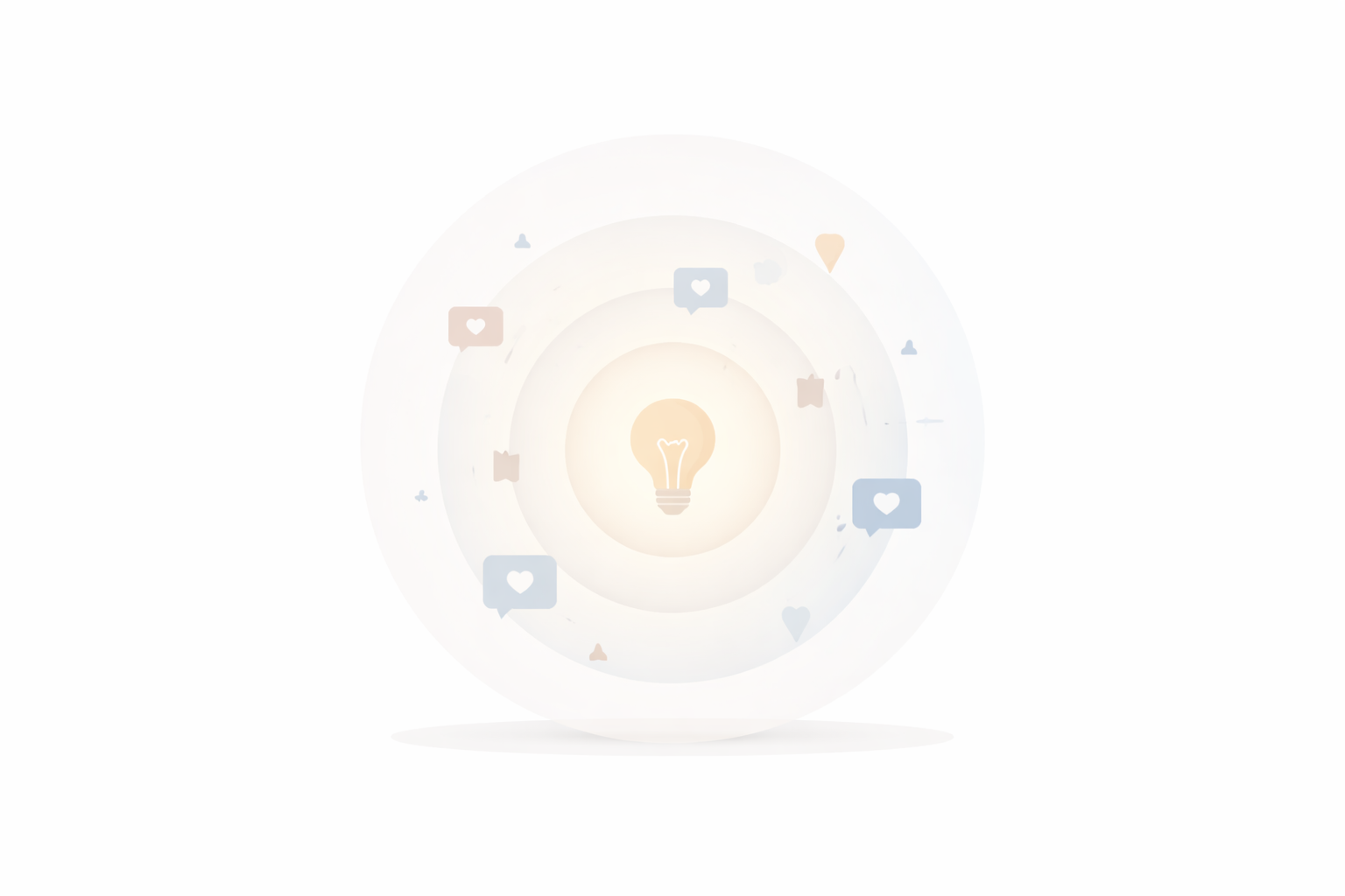 Abstract minimalist illustration showing repeated content signals forming a clear recognizable pattern, simple geometric shapes aligned in rhythm, calm composition, neutral colors, modern SaaS flat design, no text