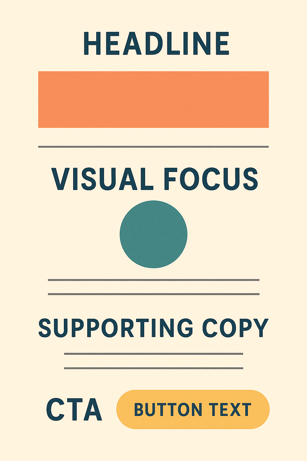 Infographic layout of effective social media post structure for engagement