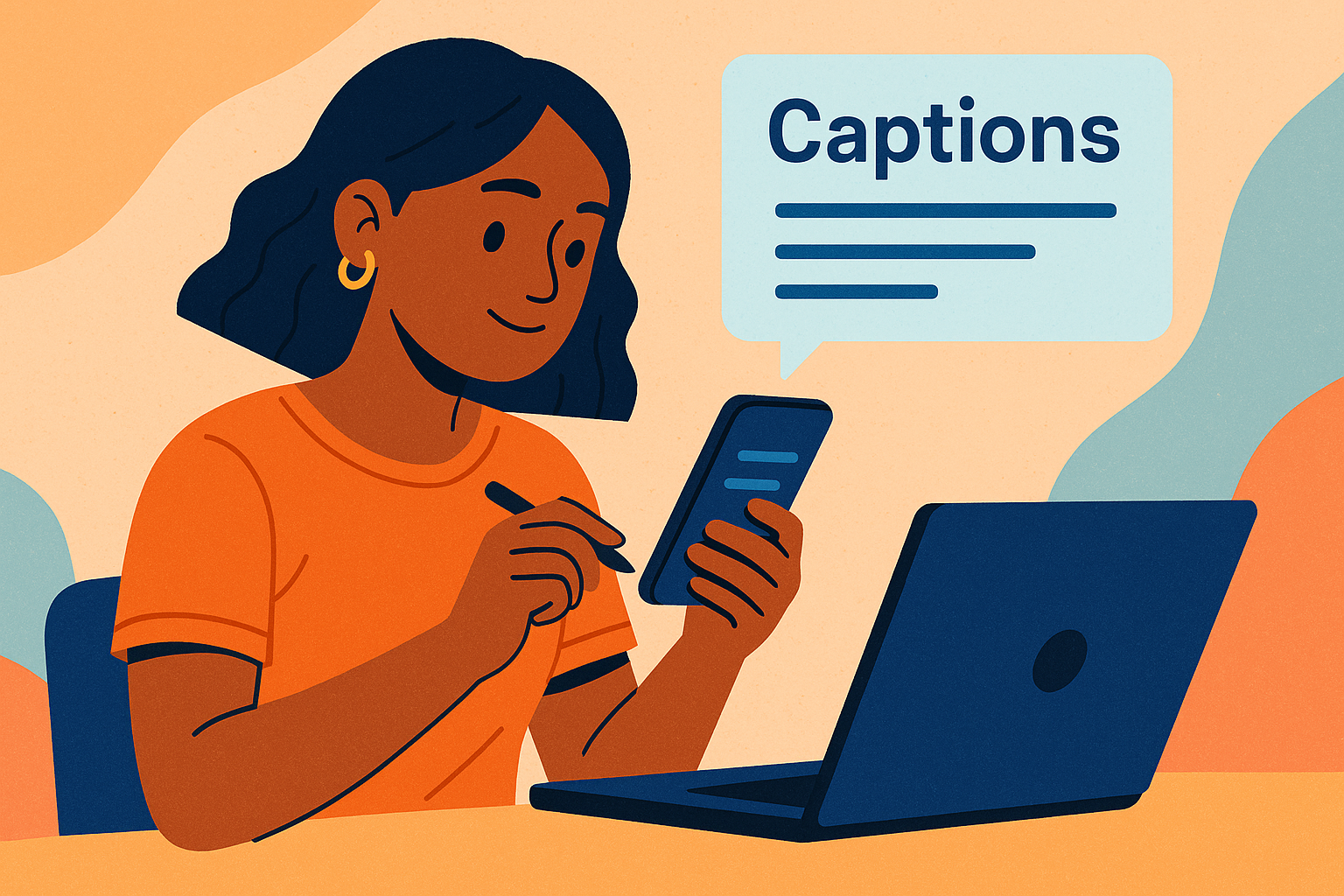 Writing caption